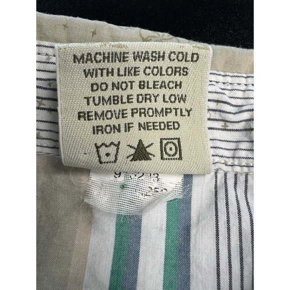 Cabela's Beige striped Geometrical Pattern Button Up Shirt Size XL Long Sleeved - Picture 4 of 4